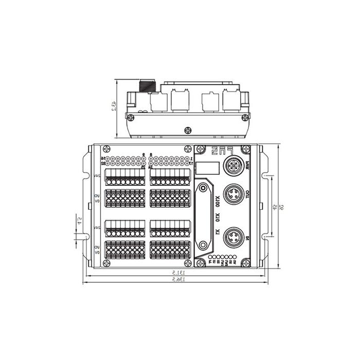 Multi-protocol module IP20, 32DI/DO adaptive configuration, PNP, terminal, Remote module, 009B53